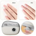thumbnail image 2 of 2 in-1 Electric Automatic Nail Clippers with Light 3 Speeds Nail File Rechargeable Electric Fingernail Trimmer for Adult White gray, 2 of 5
