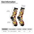 thumbnail image 4 of Goofa Retro Floral Butterfly Printed Men's Crew Socks, Soft Durable Breathable Moisture-Wicking with Odor Control Cotton socks, 4 of 9