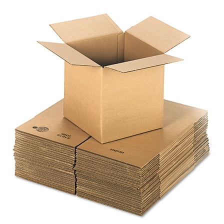 General Supply Brown Corrugated - Cubed Fixed-Depth Shipping Boxes, 12l x 12w x 12h, 25/Bundle -UFS121212