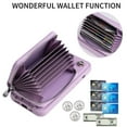 thumbnail image 6 of iPhone 15 Plus Case Wallet with Detachable Shoulder Strap, Premium PU Leather Wallet Case for Apple iPhone 15 Plus, Purple, 6 of 6