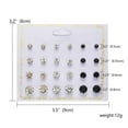 thumbnail image 5 of Xihbxyly Juego de Pendientes de Perlas de Cristal, Pendientes de Diamantes de Imitación de Moda, Doce Pares de Pendientes para Mujer, Diseño Elegante y Moderno, Accesorios de Uso Diario, Estilo Europ, 5 of 5