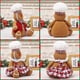 thumbnail image 4 of ZHAOCHENG 1 pieza adorable muñeco de jengibre de peluche navideño, muñeco de jengibre de peluche, decoración navideña E, 4 of 5