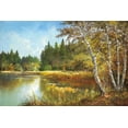 thumbnail image 2 of Glassl, Helmut 18x13 White Modern Wood Framed Museum Art Print Titled - SECRET POND, 2 of 4