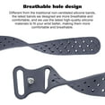 thumbnail image 4 of KOMI Silicone Braided Weave Bands Compatible with Apple Watch 38mm 40mm 41mm 42mm 44mm 45mm 49mm, Replacement Sport Breathable Strap for iWatch Series 9/8/7/6/5/4/3/2/1 Ultra/2 SE Women Men, Blue Gray, 4 of 7