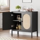 thumbnail image 2 of Historyli Gabinete de Almacenamiento de Ratán de 31.5 Pulgadas (80 cm),Estantería de 2 Niveles,Mueble Auxiliar de Cocina,Mueble de Estilo Boho como Mesita de Consola para Sala de Estar o Entrada, 2 of 8
