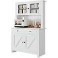 thumbnail image 3 of 63.4" Freestanding Buffet Hutch Storage Cabinet, 2 Drawers & Adjustable Shelves for Kitchen, Living Room, Dining Room, Bathroom, 3 of 7