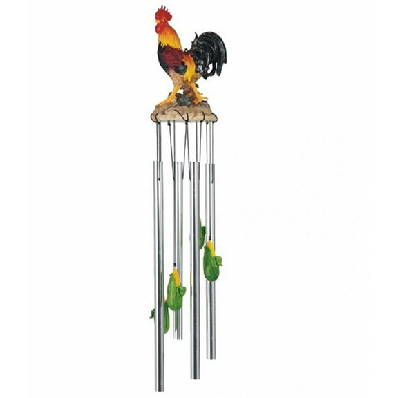 FC Design 23" Long Rooster with Corn Round Top Wind Chime Garden Patio Decoration