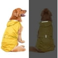 thumbnail image 2 of Dog Raincoat Waterproof Dog Coat Large Lined Ultralight Breathable Dog Jacket Reflective Stripes Rain Jacket Dogs With Hood 5xl Yellow, 2 of 6