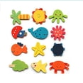 thumbnail image 3 of JUNWELL 12Pcs/Set Cute Fridge Magnet Sticker  Wooden Cartoon Animal Shape Fridge Sticker Educational Toys for Kids, 3 of 8