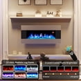 thumbnail image 2 of VANACC 40" Wall Mount Electric Fireplace, Stainless Steel Wall Hanging Fireplace, Semisteel, 2 of 8