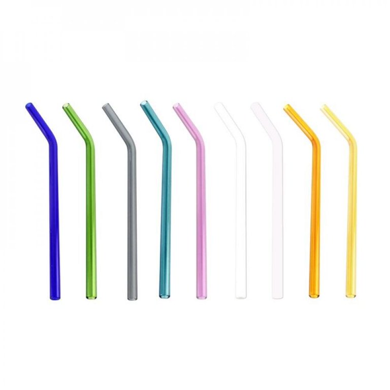 Handmade Colored Glass Straws