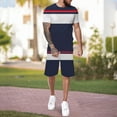 thumbnail image 3 of Vedolay Short Sets Men 2 Piece Outfits Men's Short Sets Outfits 2 Piece Summer Tracksuit Plaid Short Sleeve T Shirt and Shorts Set,Yellow L, 3 of 5