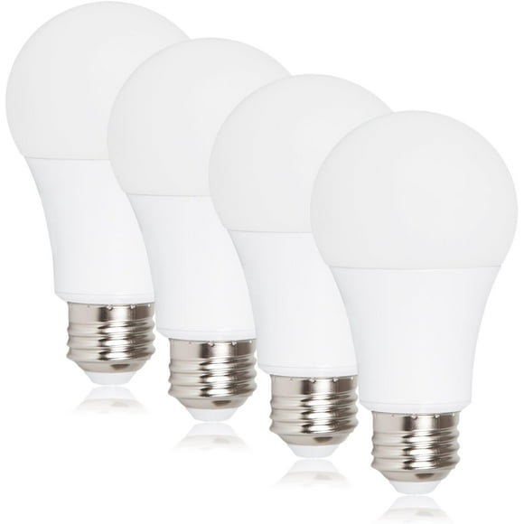 SHIQI-Dimmable A19 LED 800 Lumens 60 Watt Equivalent Warm White 2700K 9 Watt Light Bulb (4 Pack)