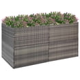 thumbnail image 1 of vidaXL Garden Planter Grey 157x80x80 cm Poly Rattan, 1 of 5