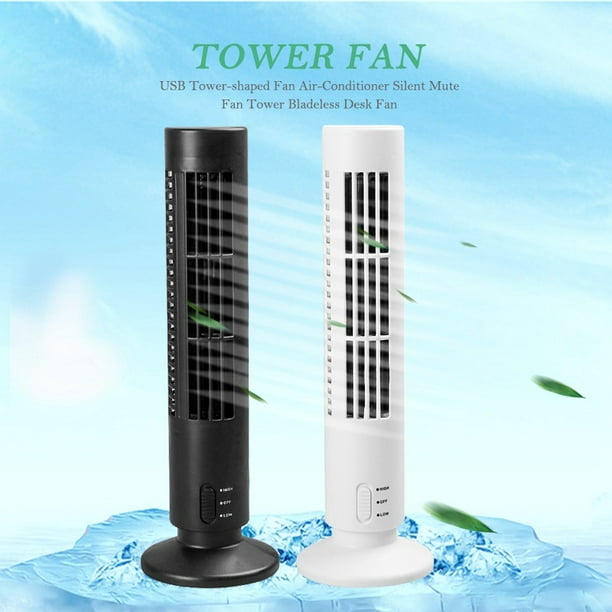 USB Towershaped Fan AirConditioner Silent Mute Fan Tower Bladeless