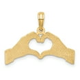 thumbnail image 3 of FJC Finejewelers 14k Yellow Gold Hands Forming A Heart"love Charm, 3 of 3