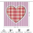 thumbnail image 2 of Shower Curtain Set 4 Piece include Shower Curtain and Rugs and Non Slip U Shaped Toilet Rugs Luxury Bathroom Decor Pink Plaid Heart, 2 of 5