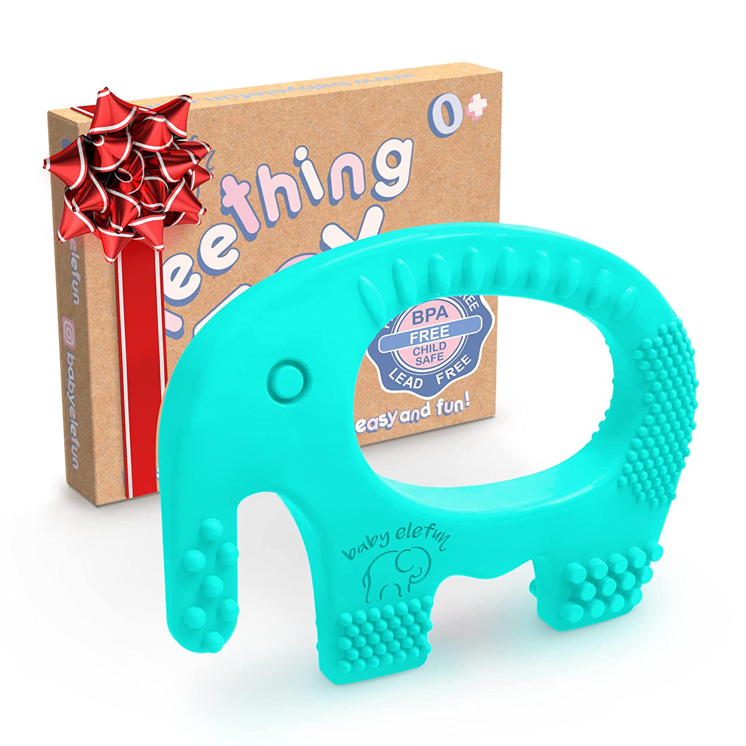 Octopus Teether Chew Silicone Teething Pendant BPA Free Baby Hand Chew G 