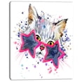 thumbnail image 2 of Chaton Mignon avec Étoiles Bleues - Art Mural sur Toile d'Animal, 2 of 3