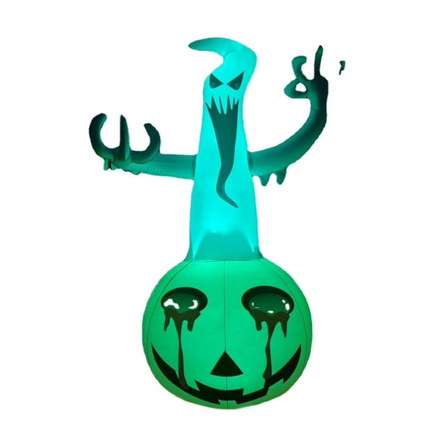 Calabaza inflable de Halloween, luces LED, patio, exterior, interior, decoración del hogar, césped para Patio trasero, porche, Patio, , mujeres, Sunnimix Calabaza De Víspera De Todos Los Santos