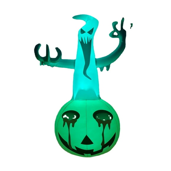 Calabaza inflable de Halloween, luces LED, patio, exterior, interior, decoración del hogar, césped para Patio trasero, porche, Patio, , mujeres, Sunnimix Calabaza De Víspera De Todos Los Santos