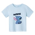 thumbnail image 4 of Lilo Stitch Anime Verano Múltiples Moda Camisetas Para Niños Cuello Redondo Casual Manga Corta Estampado Patrón, 4 of 5