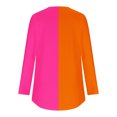thumbnail image 4 of ChaoHeng Womens Tops Long Sleeve T-Shirt Color Block Casual Blouse for 2025 Fall/Winter Fashion Trendy(Hot Pink,S), 4 of 5