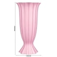 thumbnail image 2 of Rippled Roman Column Ceramic Vase, Textured Fluted Floral Arrangement Container, Modern Minimalist Decorative Vase for Bedroom Home Tabletop Centerpiece and Living Room Decoration, Pink, 2 of 6