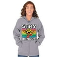 thumbnail image 4 of PACMAN Stay Hungry Funny Food Gamer Zip Up Hoodie Men's Women's Brisco Brands S, 4 of 6