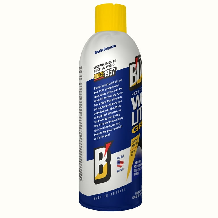 (2 pack) B'laster 16-LG White Lithium Grease, Oil Lubricant, 11 oz (2 pack) B'laster 16-LG White Lithium Grease, Oil Lubricant, 11 oz