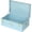 Blue, variant on CHOCSTAY Large Storage Trunk with Key Lock & Handles, White Decorative Metal Box for Home, Wedding, Gift, Dorm & Bedroom Organization, 23.8X14.2X9.5 Inches