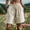 White, variant on Itsame Womens Linen Shorts Pockets Women Walk Short Sweat Pants White Size 2XL