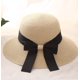 thumbnail image 3 of Sombrero de paja para mujer, para niñas pequeñas, gorra de playa de verano, visera plegable, sombreros de ala ancha con lazo, 3 of 5