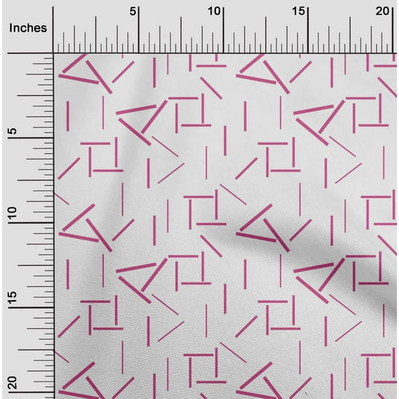 oneOone Cotton Silk Fabric Line Geometric Print Fabric By The Yard 42 Inch Wide