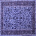 thumbnail image 1 of Ahgly Company Indoor Square Persian Blue Traditional Area Rugs, 4' Square, 1 of 4