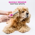 thumbnail image 5 of Poodle Grooming Comb - Metal Dematting Comb with Long & Short Stainless Steel Teeth for Removing Matted Hair & Knots, Safe and Gentle for Dogs & Cats (Pink), 5 of 7