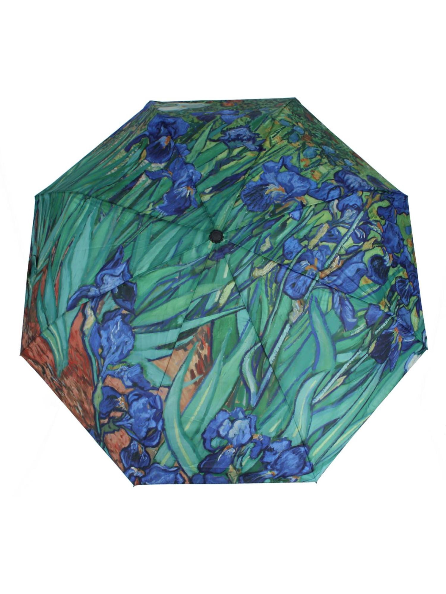 CTM  Van Gogh Irises Auto Open Compact Umbrella (Women)
