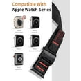 thumbnail image 6 of Nylon Loop Sport Band Compatible With Apple Watch 49mm 45mm 44mm 42mm, Rugged Tactical Paracord Strap for Ultra 2/Ultra Series 10 9 8 7 6, Magnetic Clasp Smart watch for Men(Black), 6 of 6