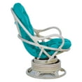 thumbnail image 3 of Lanai Rattan Swivel Rocker Chair in Blue Fabric with White Wash Frame, 3 of 8