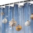 thumbnail image 3 of Shower Curtain for Bathroom Winter Snowflake Xmas Ball Pine Branches Bathroom Curtain Waterproof Beautiful Shower Curtain Hooks Included,72x72Inch, 3 of 5