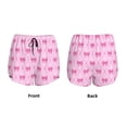 thumbnail image 3 of Susaid Pink bows Print Women's High Waisted Running Shorts Quick Dry Athletic Gym Track Workout Shorts Zip Pocket-Medium, 3 of 7