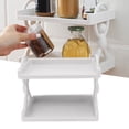 thumbnail image 4 of Wall Storage Rack, Simple Style Strong Bearing Capacity Space Saving Drain Hole Multipurpose Wall Mounted Shelf  for Kitchen White,Gray, 4 of 8
