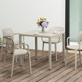 thumbnail image 3 of WestinTrends Playa 31.5" Iron Metal Frame Outdoor Square Patio Dining Table, Sand, 3 of 16
