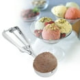 thumbnail image 4 of Ice Ball Spoon, Stainless Steel  Scoop Spring Design Ice Cream Scoop Server Fruit Dessert Scoop Dipper Ball Digger Thickened Handle For Kitchen Cafe Silver, 4 of 8