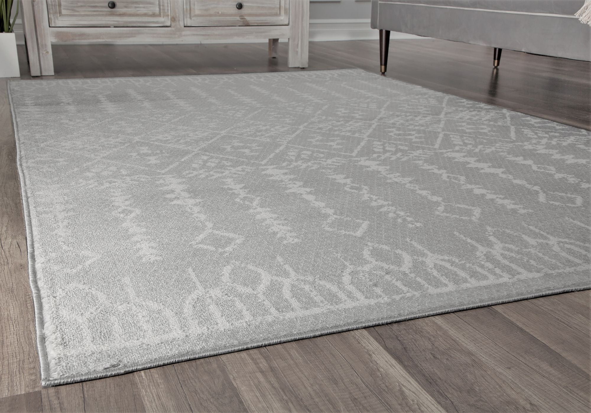 Rugs America Gallagher GL10A Grey Diamond Vintage Transitional Area Rug, 2'6"x4'