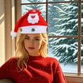 thumbnail image 5 of Junepar Christmas Hats for Adult - Light Up Santa Hat Unisex - Comfort Xmas Hat for Holiday Parties, 5 of 6