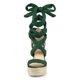 thumbnail image 2 of Sandalias Tacones Cuña Cordones Plataforma Verde 25cm Allegra K, 2 of 7