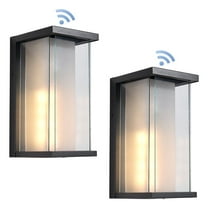 Montpelier Wall Sconce Dusk to Dawn Photocell, Outdoor Wall Lantern with Clear Glass Shade
