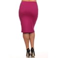 thumbnail image 3 of Women's Plus Size Casual Solid Pencil Midi Skirt, 3 of 5