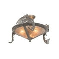 thumbnail image 5 of Meyda Tiffany 51074 Trout 3 Light 18" Wide Semi Flush Ceiling Fixture, 5 of 6